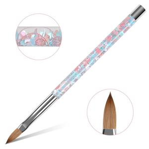 Mayoristas azul púrpura metales mango #2 ~ #24 Kolinsky cabeza peluda Nail Art Brush set y embalaje Acrílico Nail Art Brush - Product Image 6