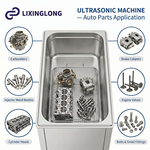 Nettoyeur à ultrasons électrique industriel 28kHz 1500W en acier inoxydable <span class=keywords><strong>pour</strong></span> le dégraissage et le nettoyage des pièces automobiles et des moteurs, idéal <span class=keywords><strong>pour</strong></span> les carburateurs - Product Image 3