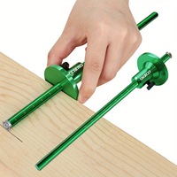 Outil de marquage à lame métrique et impériale, marqueur multifonctionnel pour le traçage de lignes parallèles et la marquage de positions de tenons en bois