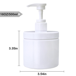 Bouteilles de shampooing en plastique HDPE rondes blanches personnalisées de 300 ml pour emballages de lotion cosmétique, gel douche, nettoyant pour le corps, crème pour le visage - Product Image 2