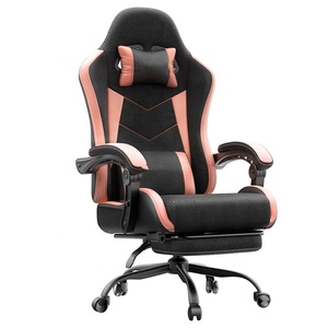 Chaise de bureau ergonomique à hauteur réglable, repose-pieds, chaise de jeu rembourrée, inclinaison de 150°, capacité de 180 kg, noire - Product Image 4