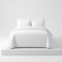 Ensemble de linge de lit de qualité hôtelière 100% coton de Guangzhou, design blanc, ensemble de literie d'hôtel