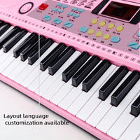 Piano Electrónico Portátil BD-612 de 61 Teclas, Nivel Inicial, Instrumento Musical, Piano de Juguete, Personalizable de Fábrica, OEM/ODM Disponible
