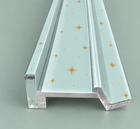 Supports de Mahjong en Acrylique Mint Star avec un Panneau Étoilé Doré sur Acrylique Transparent