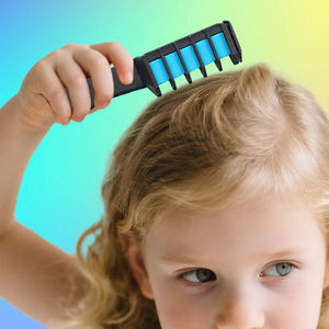 Crayon à cheveux temporaire magique facile à utiliser, pack de 6 couleurs avec brosse - Product Image 2