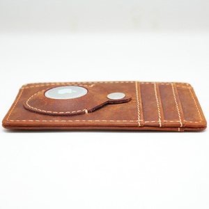 Hot Sale Crazy Horse Men's Wallet Thin RFID Blocking Slim Minimalist Anti Lost Card Holder Smart Leather Wallet - Product Image 3