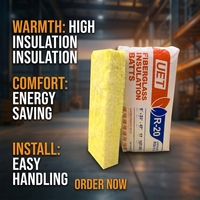 Laine de verre ignifuge non inflammable UL 723 R11 3,55 po pour l'isolation thermique des murs en Amérique du Nord