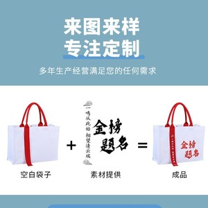 Pen Style Laminated Canvas <b>Tote</b> <b>Bags</b> 36x25x12cm Custom Logo Printing Promotional Storage <b>Bag</b> - Product Image 5