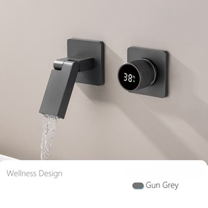 <span class=keywords><strong>Robinet</strong></span> <span class=keywords><strong>de</strong></span> salle <span class=keywords><strong>de</strong></span> bain intelligent à LED personnalisé Libert F-6 avec affichage numérique, durable, mural, rotatif, en laiton nano - Product Image 6