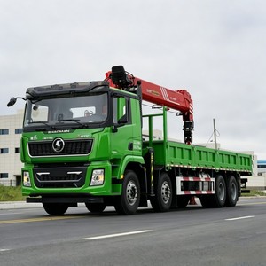 Camion grue à flèche télescopique Shacman 8x4 40 tonnes 30 tonnes avec benne de chargement pour le transport logistique - Product Image 2