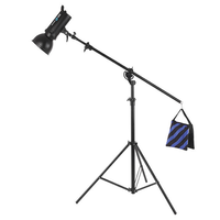 Lampe LED solaire stroboscopique à double usage, support de lampe à bras croisé, bras oblique, support de lumière supérieur photographique