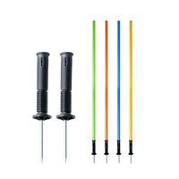 ZJFIT Équipement d'entraînement de football – Kit de cônes pliables portables en PVC pour exercices de jeu de jambes et base d'entraînement sportif