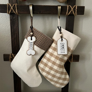 Vente en gros <span class=keywords><strong>de</strong></span> décorations <span class=keywords><strong>de</strong></span> <span class=keywords><strong>Noël</strong></span> <span class=keywords><strong>de</strong></span> style farmhouse, étiquettes nominatives pour chaussettes <span class=keywords><strong>de</strong></span> <span class=keywords><strong>Noël</strong></span> <span class=keywords><strong>de</strong></span> luxe, chaussettes <span class=keywords><strong>de</strong></span> <span class=keywords><strong>Noël</strong></span> à carreaux gingham - Product Image 4