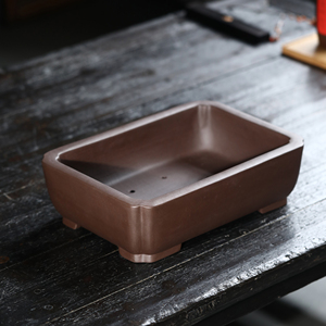 Maceta Rectangular de Zisha para Bonsái, Grande, Biselada, Estilo Chino, para Escritorio - Product Image 2