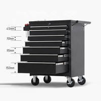 Armoire à outils en métal robuste à 7 tiroirs avec un ensemble de 85 outils, chariot d'atelier mobile et portable pour mécanicien