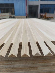 Planches en bois massif de Paulownia naturelles et écologiques, avec apprêt Gesso, en bandes triangulaires, taille personnalisée, installation facile - Product Image 3