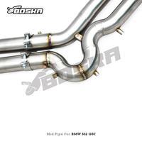 Tubería Intermedia de Longitud Igual Personalizada, Tubos en X M2/M3 G80/G82/G87 S55 3.0T 2023-2026 Boska Racing, Acero Inoxidable, Soldadura TIG, 1.5mm, 3 Años de Garantía