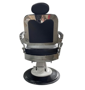 Silla De salón De belleza para hombre, bomba hidráulica reclinable, muebles De salón De belleza, Silla De peluquero antigua, corte De pelo, moderna, color negro, 2 años - Product Image 4