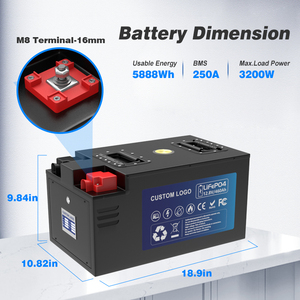 Baterai Lifepo4 12V 460ah untuk Camper Van, Baterai Lithium Ion 24V 100ah 200ah 300ah dengan Smart BMS untuk RV Motorhome (Stok EU) - Product Image 2