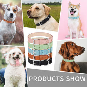 Whole <b>Pet</b> <b>Collars</b> Leashes Heavy Duty Vegan PU Lace Popular Outdoor Solid Leather Leash - Product Image 2