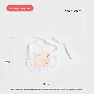 Babero de Poliéster para Mascotas con Diseño de Gato y Perro, Serie Cumpleaños, Accesorios para Fiestas, para Bichón Frisé y Teddy - Product Image 6