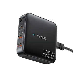 Yesido 100W QC3.0 PD Flash Charge Series El cargador GaN admite la carga simultánea de cuatro puertos