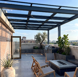 Façades Design Moderne Décoration Maison Balcon Portes Coulissantes Pliantes en Verre Aluminium - Product Image 5
