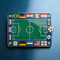 Aimant de réfrigérateur en métal personnalisé, écologique, en émail souple, sur le thème du football, avec forme personnalisée, pour souvenir d'événement sportif