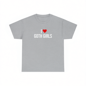Camiseta I Love Goth Girls, camiseta divertida con memes, regalo divertido para fanáticos - Product Image 1