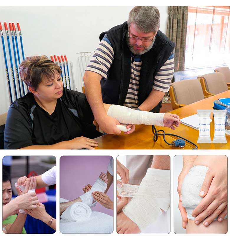 Adhesive stretch spandex elastic crepe bandage high compression elastic spandex wrinkle bandage