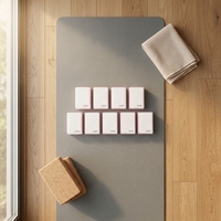 Tuiles de Mahjong en Acrylique de Luxe Modernes Premium, Couleurs Rose et Blanc, Logo Personnalisé Imprimé, Portables et Durables pour Jeu de Loisirs à Domicile