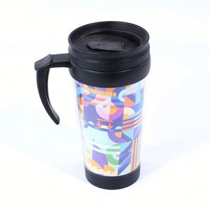 Customized <b>Drinkware</b> <b>Plastic</b> Paper Insert Travel Mug Cup Sport Water Bottle Double Layer Water Bottles - Product Image 2