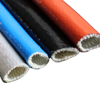 Manchon de protection anti-incendie tressé en fibre de verre revêtu de caoutchouc de silicone Vestes extérieures de tuyau chauffant avec service de traitement de coupe personnalisé