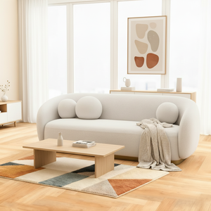 Sofá Modular de Esquina de Estilo Europeo Moderno, Ecológico, de Dos Plazas, Diseño Curvo de Lujo Ligero, con Cubierta de Cuero Sintético - Product Image 3