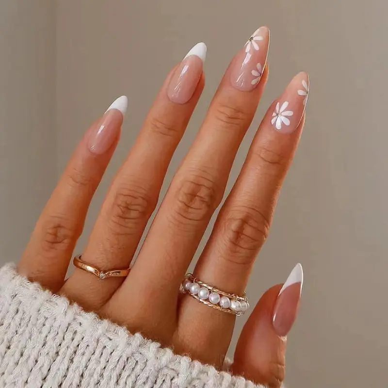 Yodoor Großhandel Falsche Nail Art Kurze Lange Falsche Nägel Französisch Vollständige Abdeckung Künstliche Fingernägel Drücken Sie auf Nägel Für Frauen