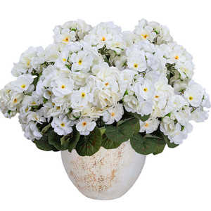 Géranium artificiel fait main à haute rentabilité, fleurs anti-décoloration, décoration intérieure, lieu de fête, décoration de la Saint-Valentin - Product Image 1