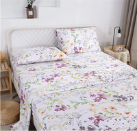 Parure de lit brodée en microfibre brossée, draps en polyester, ensemble de draps – Offre Spéciale