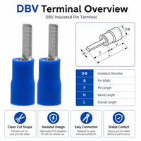 Connecteur plat isolé DBV bleu à sertir pour terminaison de fils et borniers