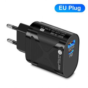 Chargeur rapide magnétique USB-C et USB 20W QC3.0 avec protection contre les courts-circuits pour téléphones portables, ordinateurs portables, écouteurs (prises US/EU/UK) - Product Image 6