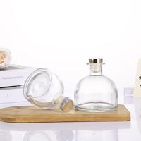 Diffuseur d'arômes de luxe en verre cylindrique trapézoïdal de 100 ml, nouvelle arrivée, avec impression sur écran et bouchon en caoutchouc décoratif