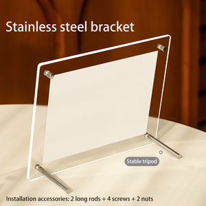 Máy tính để bàn không khung hiển thị tự đứng <span class=keywords><strong>Acrylic</strong></span> khung rõ ràng hình ảnh bàn khung với đứng - Product Image 4