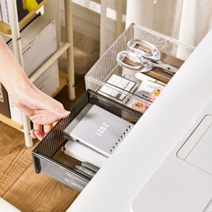 Punch-free Drawer Storage Box Hidden Office Sundries Storage Box Kitchen Plastic Cabinet Storage Under Desk Table Drawer
