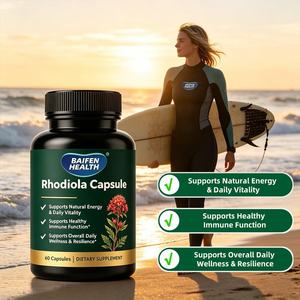 Capsules d'extrait de racine de Rhodiola à marque privée OEM/ODM – Complément quotidien naturel pour l'énergie, la vitalité et le soutien immunitaire - Product Image 2