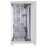 Boîtier de jeu Ruix O11Vision-SE BTF blanc ATX Full Tower en alliage d'aluminium compatible avec les ventilateurs de refroidissement de 120 mm, refroidisseur liquide arrière de 360 mm