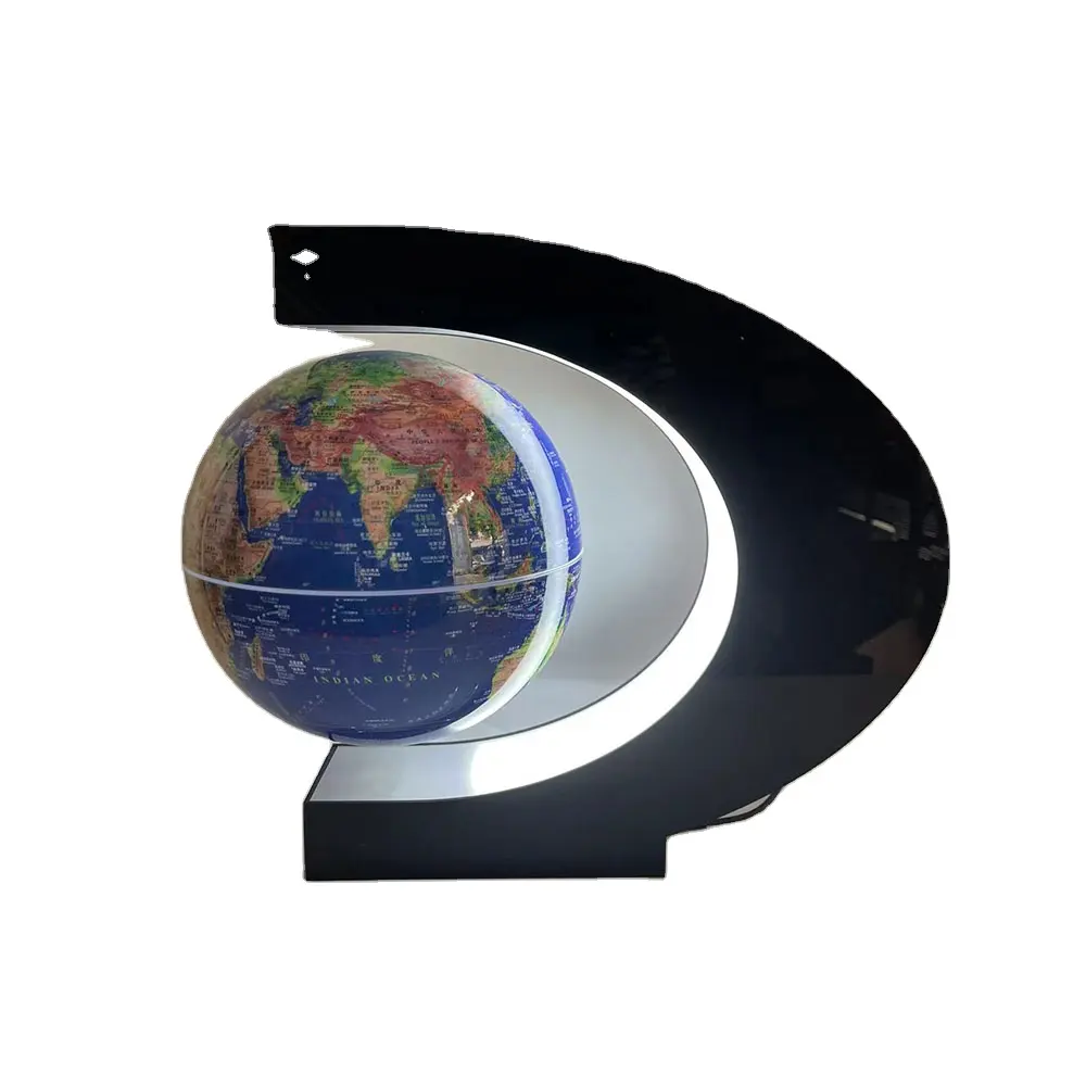 Anti Gravity Earth World Map Custom Levitation Globe Magnetic Floating Levitating Light Ball Table Lamp