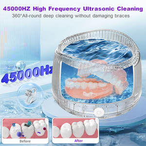<span class=keywords><strong>Limpiador</strong></span> Ultrasónico de 40kHz para Uso Doméstico, Capacidad de 200ml, para Joyería, Dentaduras Postizas, Retenedores, Protectores Bucales - Alimentación USB/Eléctrica - Product Image 2