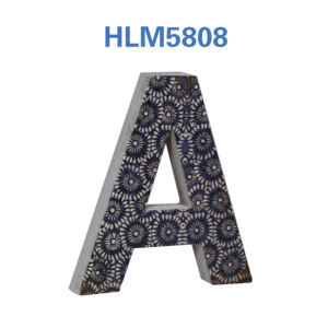 Lettres de l'alphabet anglais en MDF gravé, art populaire artisanal et écologique, grandes lettres en bois pour la décoration de mariage et les cadeaux - Product Image 2