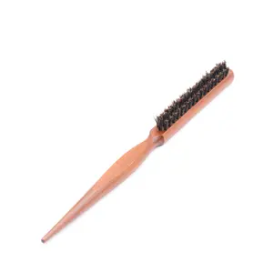 Wood Round Hair Brush Professional Salon Brush OPP Bag Hair Comb Wooden Material Sandalwood Comb Boar Bristle Pin Tail Natural