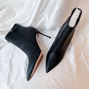 Fabricant de bottines classiques noires pour femmes sur mesure talons hauts imperméables automne hiver chaussures en cuir simples Western <span class=keywords><strong>Chelsea</strong></span> D - Product Image 3