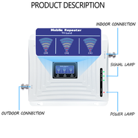 Amplificateur de signal GSM tri-bande 2G 3G 4G 5G LTE 900/1800/2100MHz, conception extérieure à gain élevé, couverture de 500 m², sortie 23dBm, CE/FCC